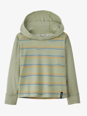 Patagonia Capilene Silkweight Hoody for Toddlers in Sage Green